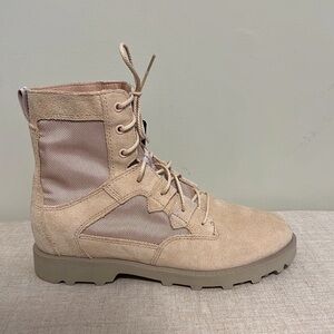 Sorel Caribou OTM waterproof winter tie suede tan boots cream women new 10